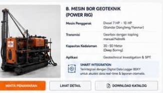 B. MESIN BOR GEOTEKNIK (POWER RIG)