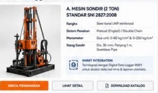 A. MESIN SONDIR (2 TON) STANDAR SNI 2827:2008